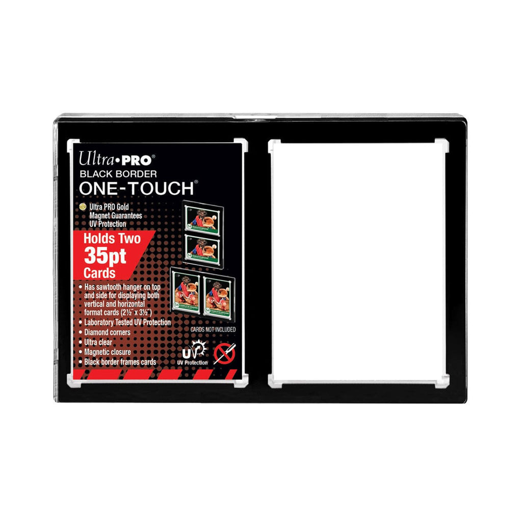 New One Touch UV Card Holder 2 Card With Magnet Closure Black Border - 35pt 074427151126