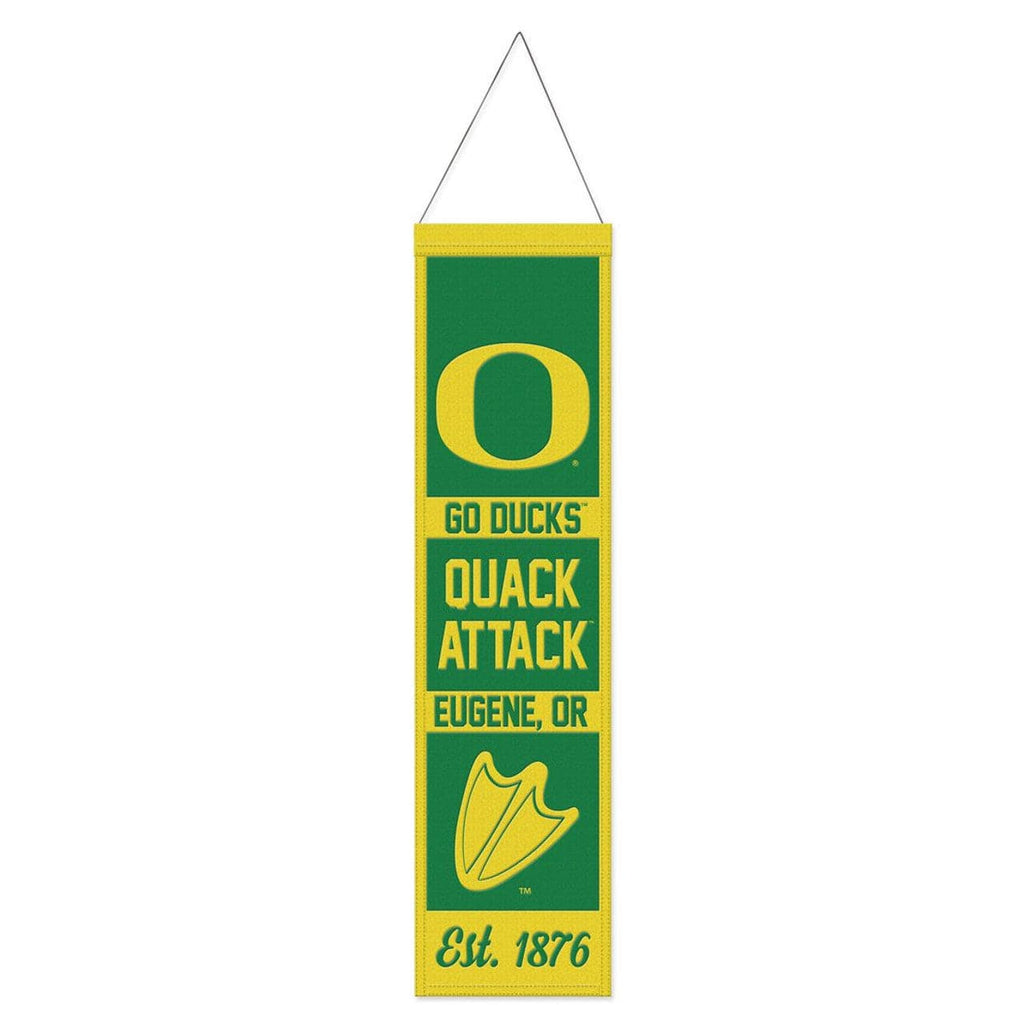 Wool Banners Oregon Ducks Banner Wool 8x32 Heritage Evolution Design 194166489813