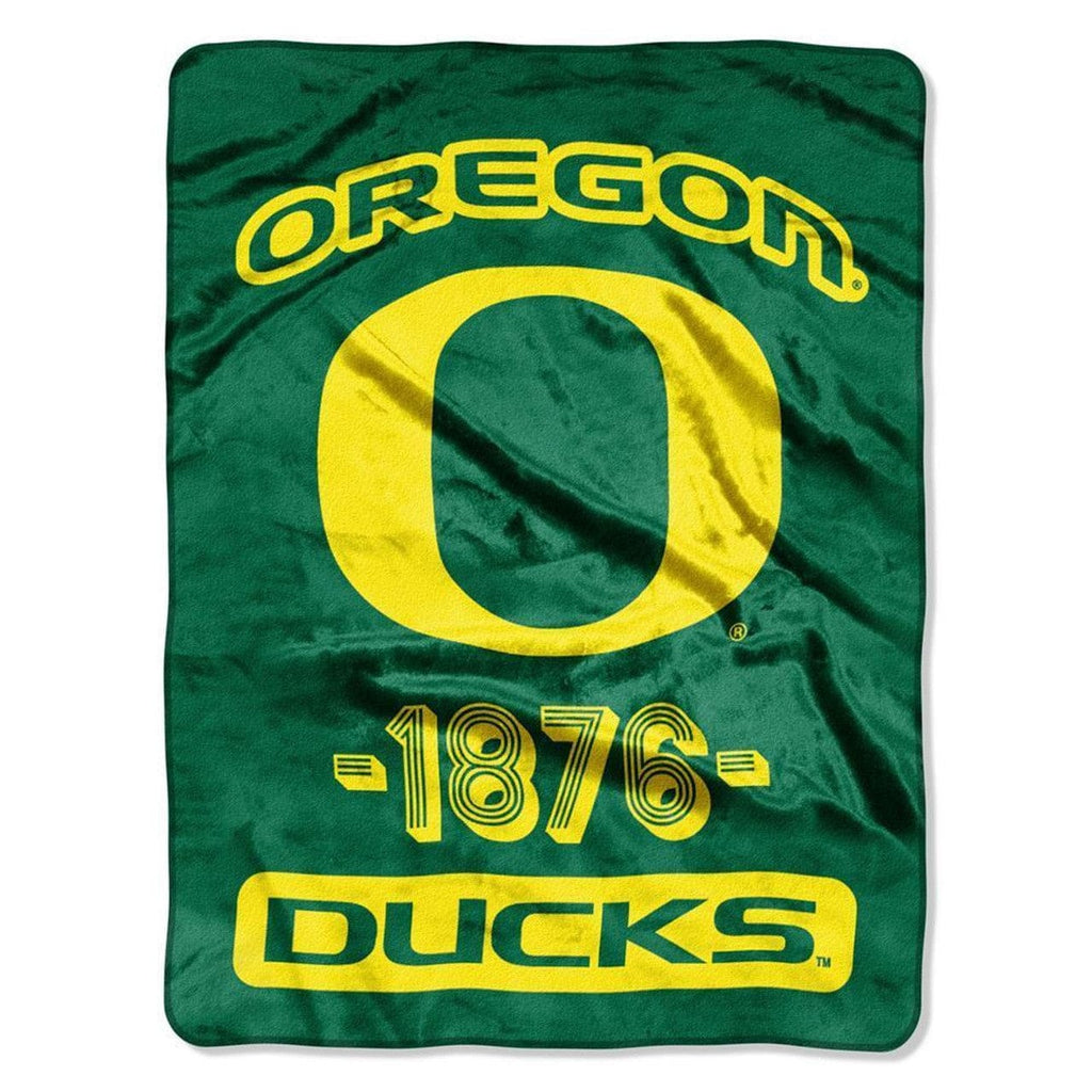 Blankets 46x60 Micro Raschel Oregon Ducks Blanket 46x60 Micro Raschel Varsity Design Rolled 087918214484