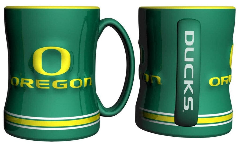 Drink Mug 14 Relief Oregon Ducks Coffee Mug 14oz Sculpted Relief 806293752745