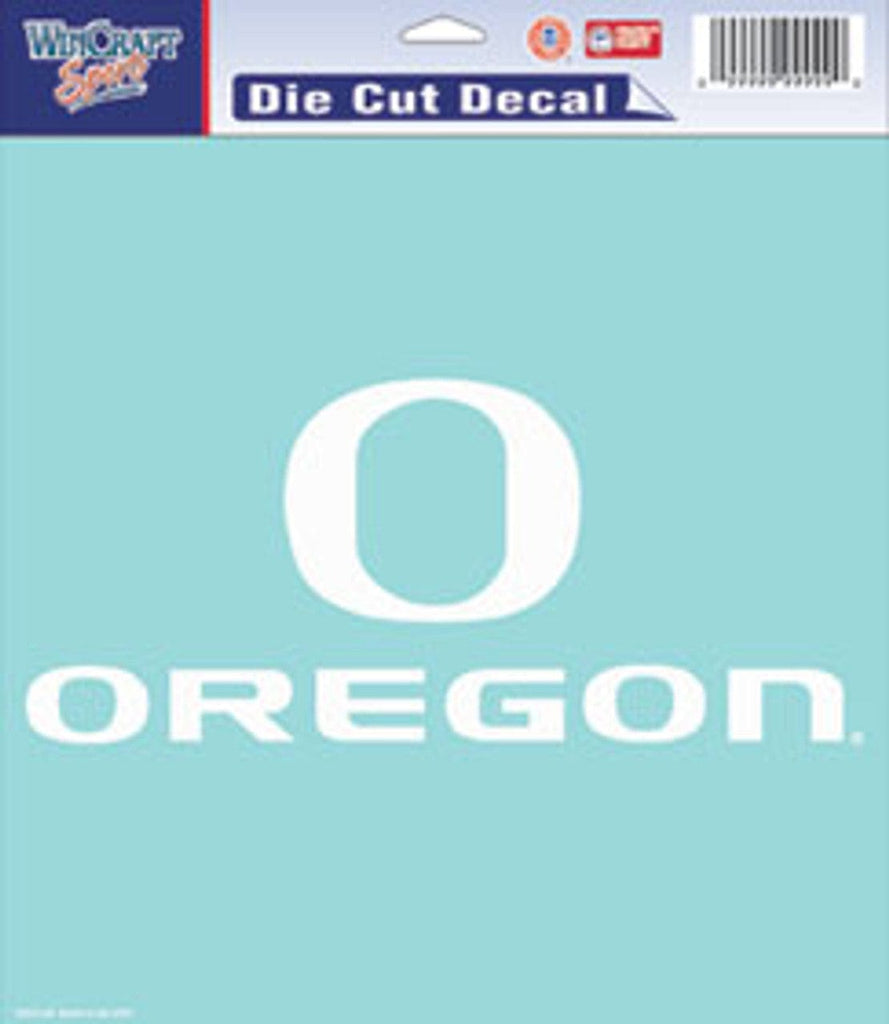 Decal 8x8 Perfect Cut White Oregon Ducks Decal 8x8 Perfect Cut White 032085273864