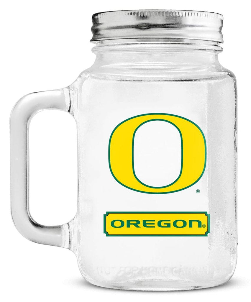 Drink Glass Mason 20 Oregon Ducks Mason Jar Glass With Lid 094131020846