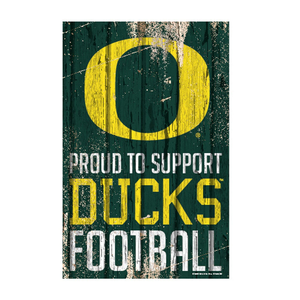 Sign 11x17 Proud To Support Oregon Ducks Sign 11x17 Wood Proud to Support Design 032085877215