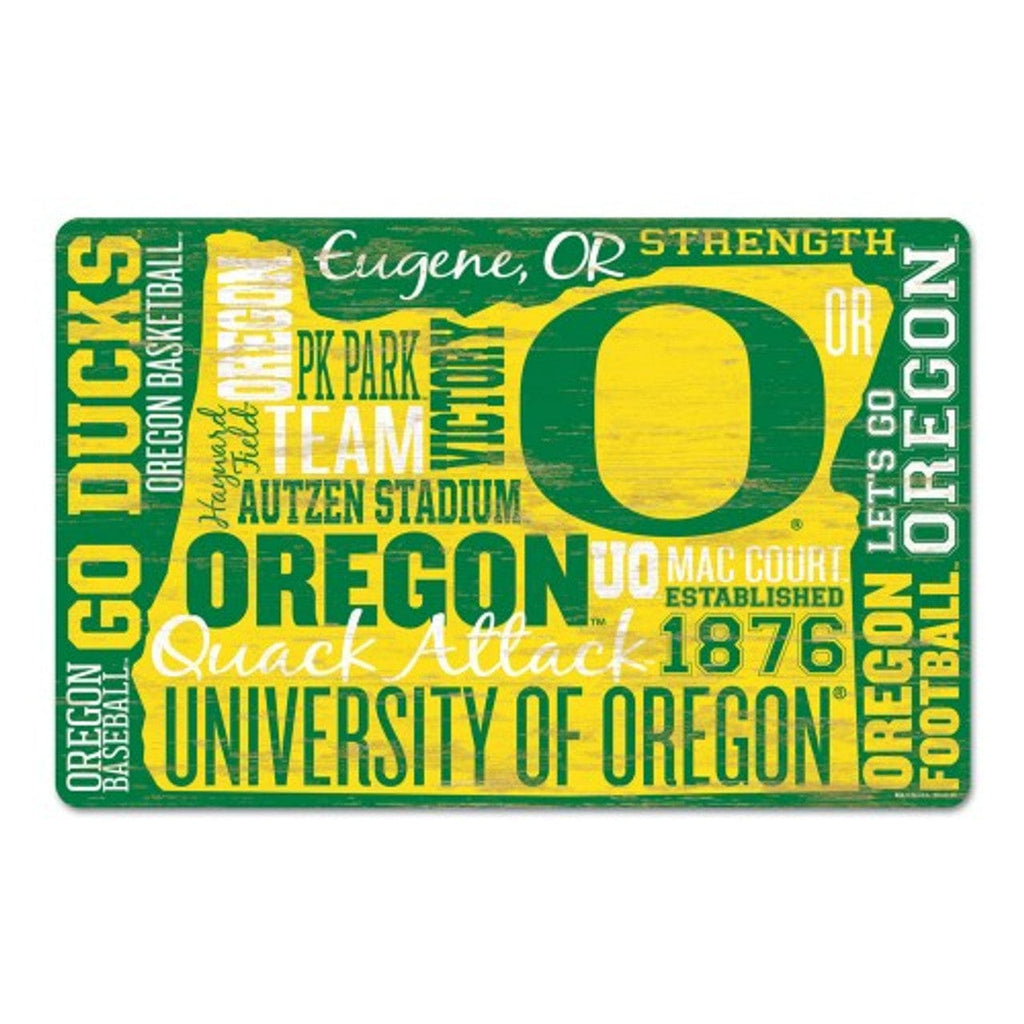 Sign 11x17 Established Home Oregon Ducks Sign 11x17 Wood Wordage Design 032085610805