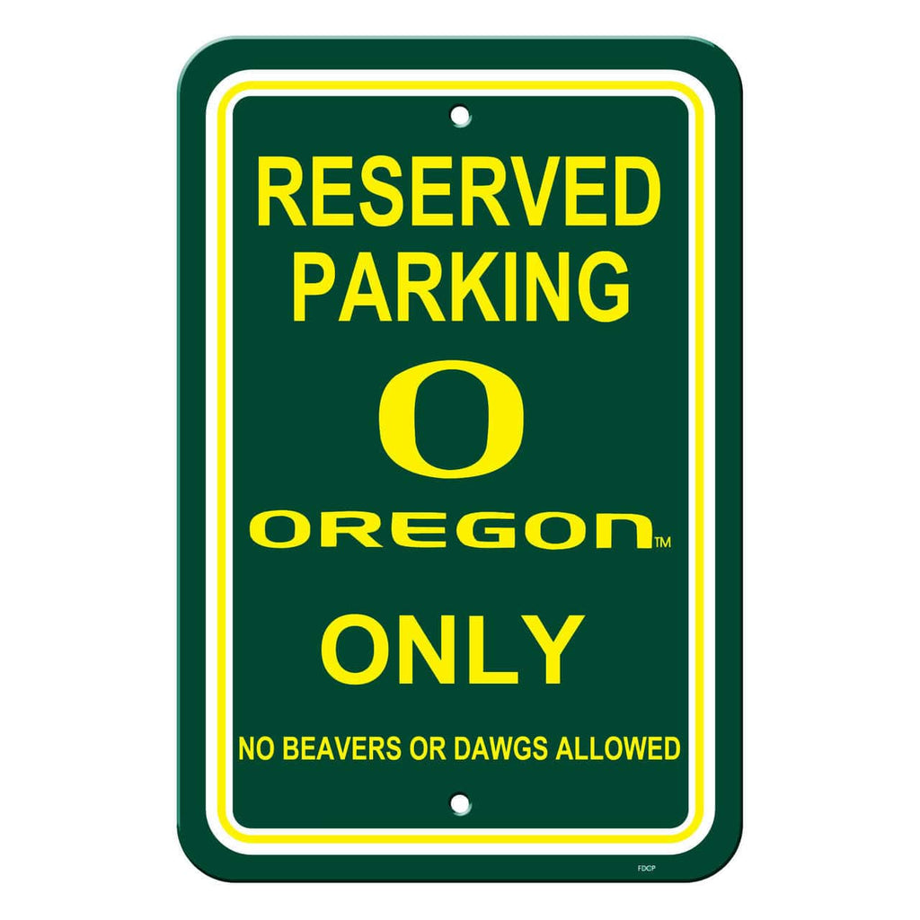 Oregon Ducks Oregon Ducks Sign 12x18 Plastic Reserved Parking Style CO 023245502559
