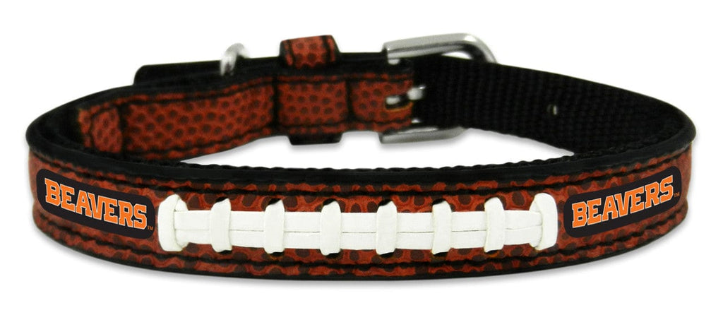 Pet Fan Gear Collar Oregon State Beavers Classic Leather Toy Football Collar 844214062955