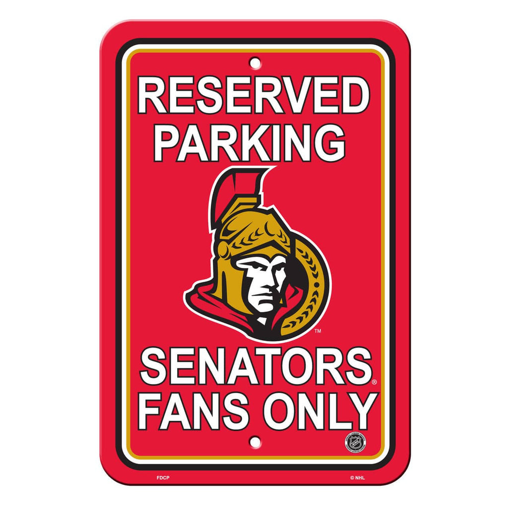 Ottawa Senators Ottawa Senators Sign 12x18 Plastic Reserved Parking Style CO 023245802123