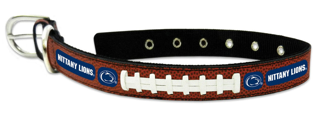 Pet Collar Medium Penn State Nittany Lions Classic Leather Medium Football Collar - 844214063051