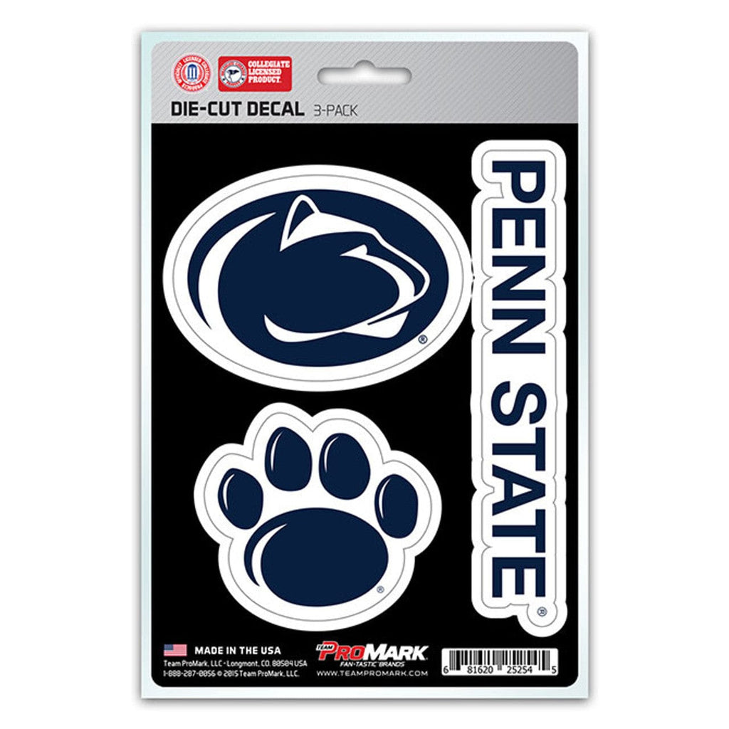 Decal Die Cut Teams 3 Pack Penn State Nittany Lions Decal Die Cut Team 3 Pack 681620252545