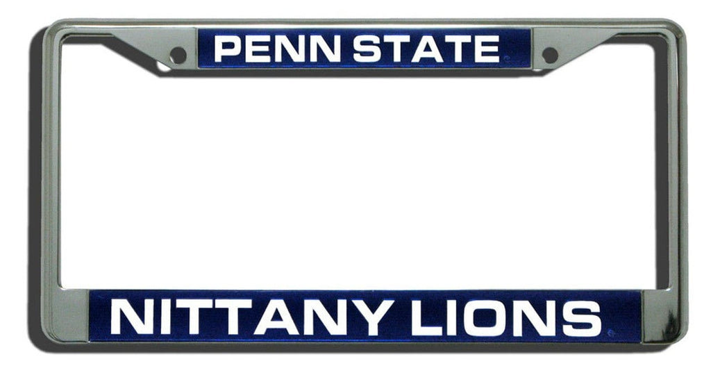 License Frame Chrome Penn State Nittany Lions Laser Cut Chrome License Plate Frame - Special Order 094746404215