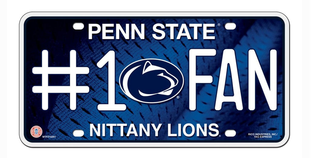 License Plate #1 Fan Penn State Nittany Lions License Plate #1 Fan 094746301095