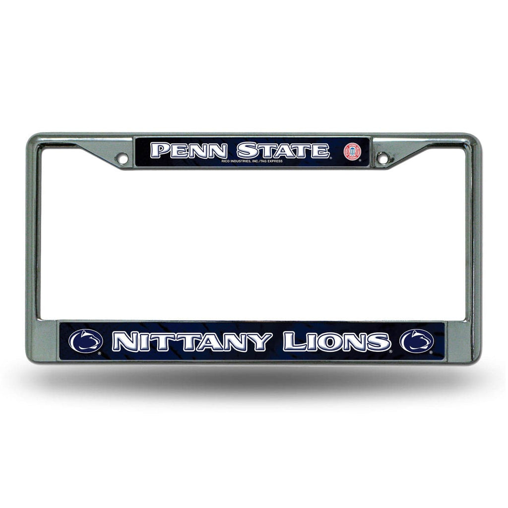 License Frame Chrome Penn State Nittany Lions License Plate Frame Chrome Printed Insert 611407026397