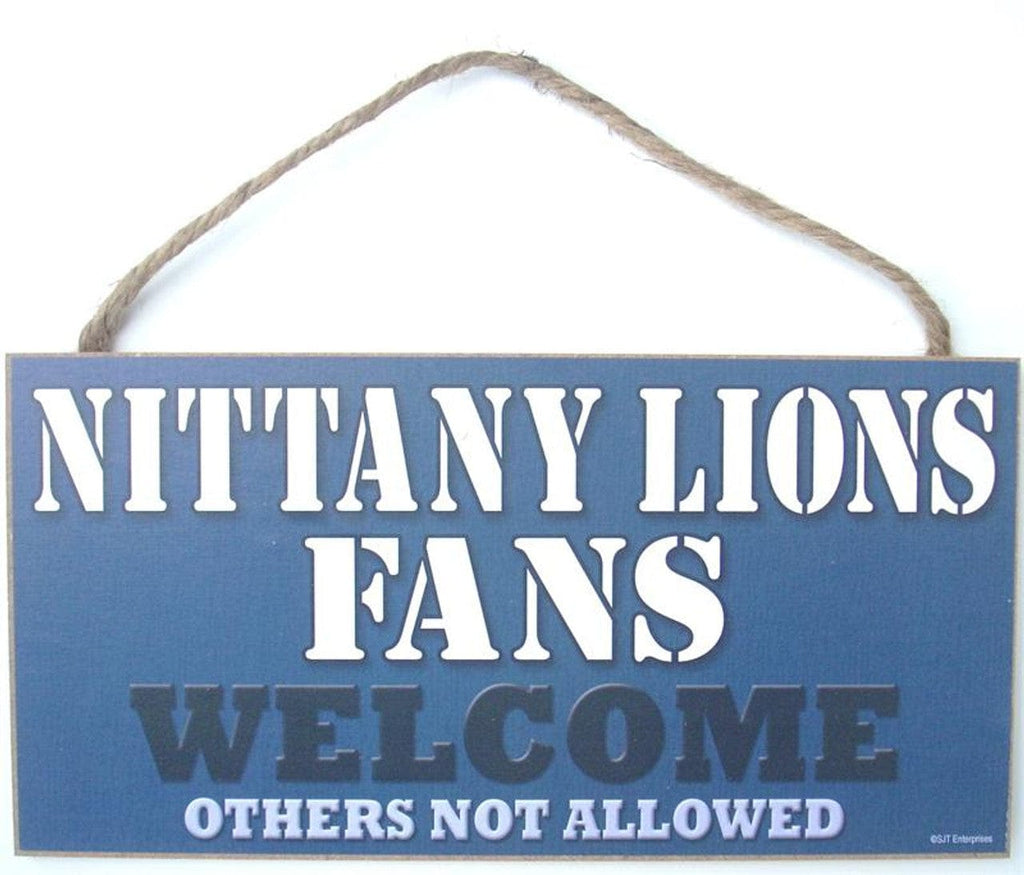 Penn State Nittany Lions Penn State Nittany Lions Sign Wood 5x10 Fans Welcome CO 8764289341