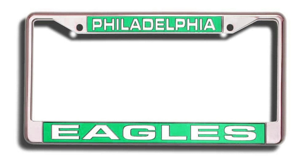 License Frame Chrome Philadelphia Eagles License Plate Frame Laser Cut Chrome 094746402587