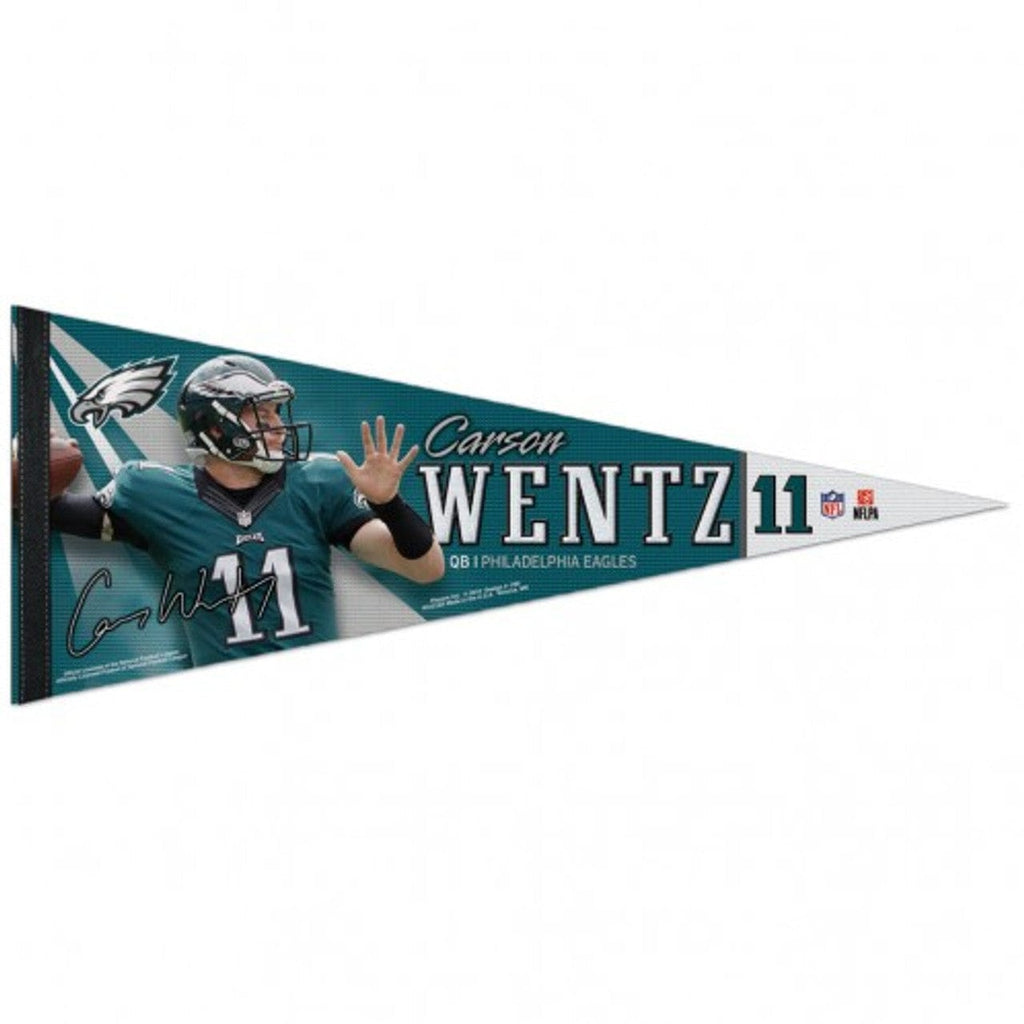 Pennant 12x30 Premium Philadelphia Eagles Pennant 12x30 Premium Style Carson Wentz Design - Special Order 032085186775