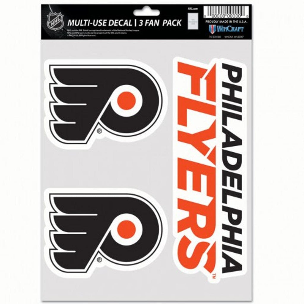 Fan Pack Decals Philadelphia Flyers Decal Multi Use Fan 3 Pack 194166074385