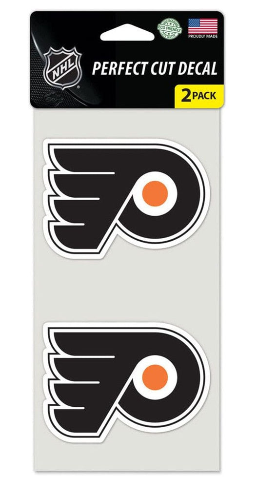 Decal 4x4 Perfect Cut Set of 2 Philadelphia Flyers Set of 2 Die Cut Decals 032085482013
