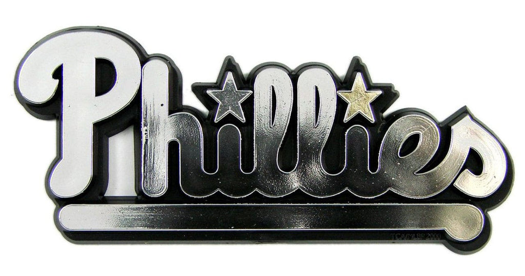 Auto Emblem Chrome Philadelphia Phillies Auto Emblem - Silver 681620532227