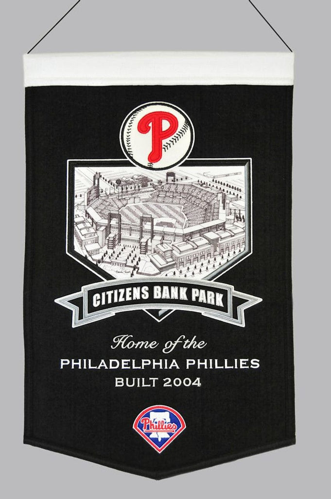 Banner 15x24 Wool Stadium Philadelphia Phillies Banner 15x24 Wool Stadium Citizens Bank Park 674088804104