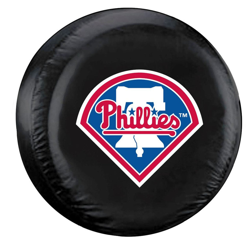 Tire Covers Standard Philadelphia Phillies Black Tire Cover - Standard Size - Special Order 023245684224