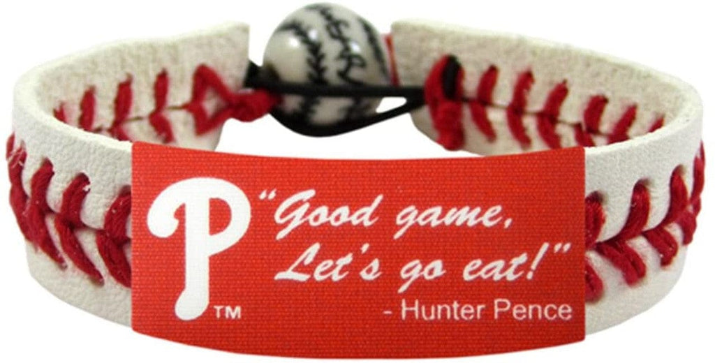 Philadelphia Phillies Philadelphia Phillies Bracelet Classic Baseball Hunter Pence Good Game Let's Go Eat CO 844214048591