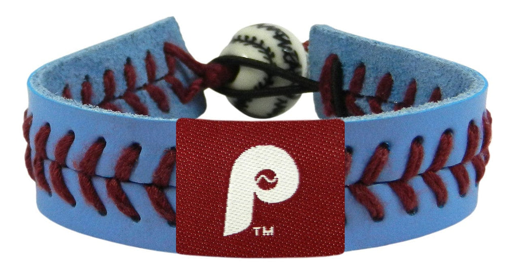 Philadelphia Phillies Philadelphia Phillies Bracelet Team Color Baseball Retro P Logo CO 844214020702