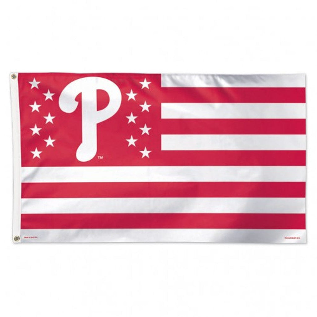 Flag 3x5 Philadelphia Phillies Flag 3x5 Deluxe Style Stars and Stripes Design 032085027368