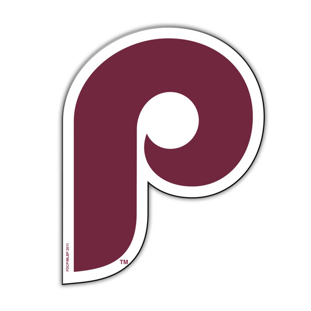 Philadelphia Phillies Philadelphia Phillies Magnet Car Style 12 Inch Retro P Logo CO 023245300803