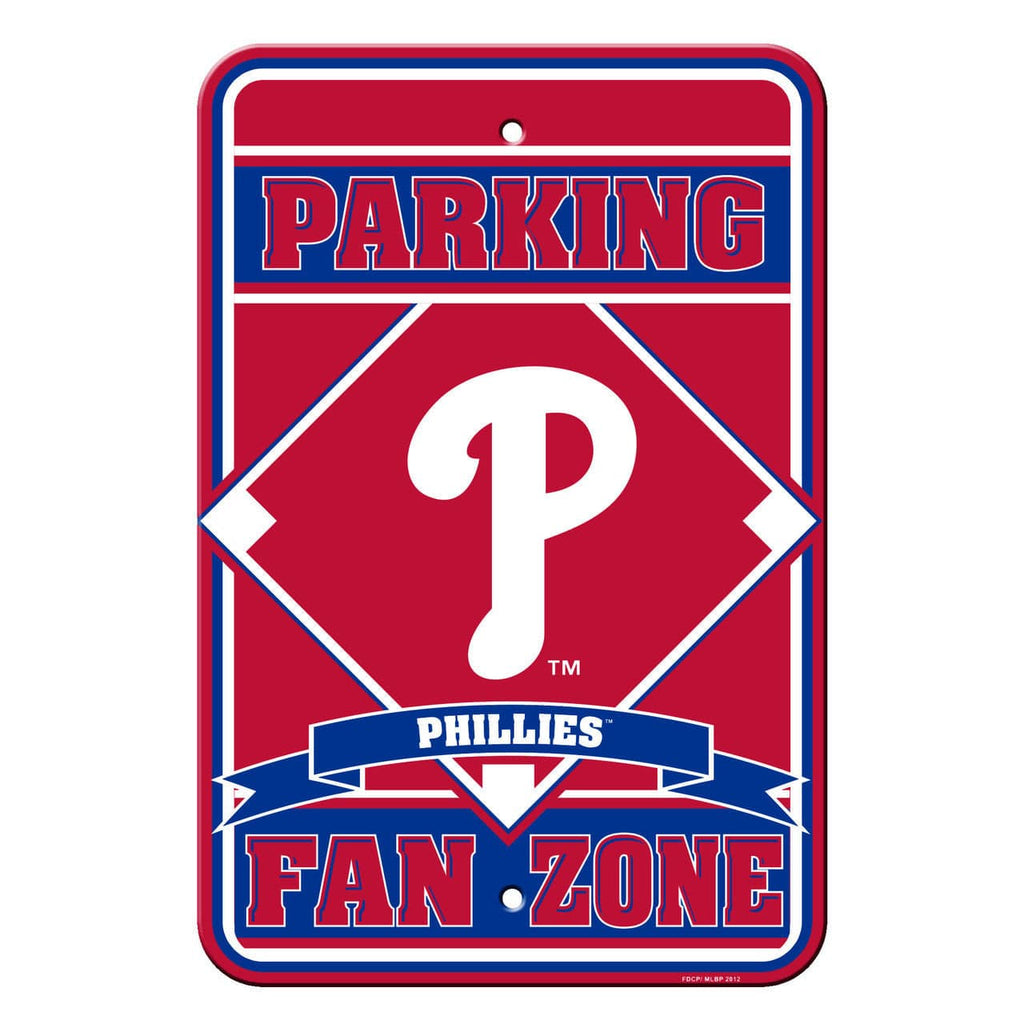Philadelphia Phillies Philadelphia Phillies Sign 12x18 Plastic Fan Zone Parking Style CO 023245622226