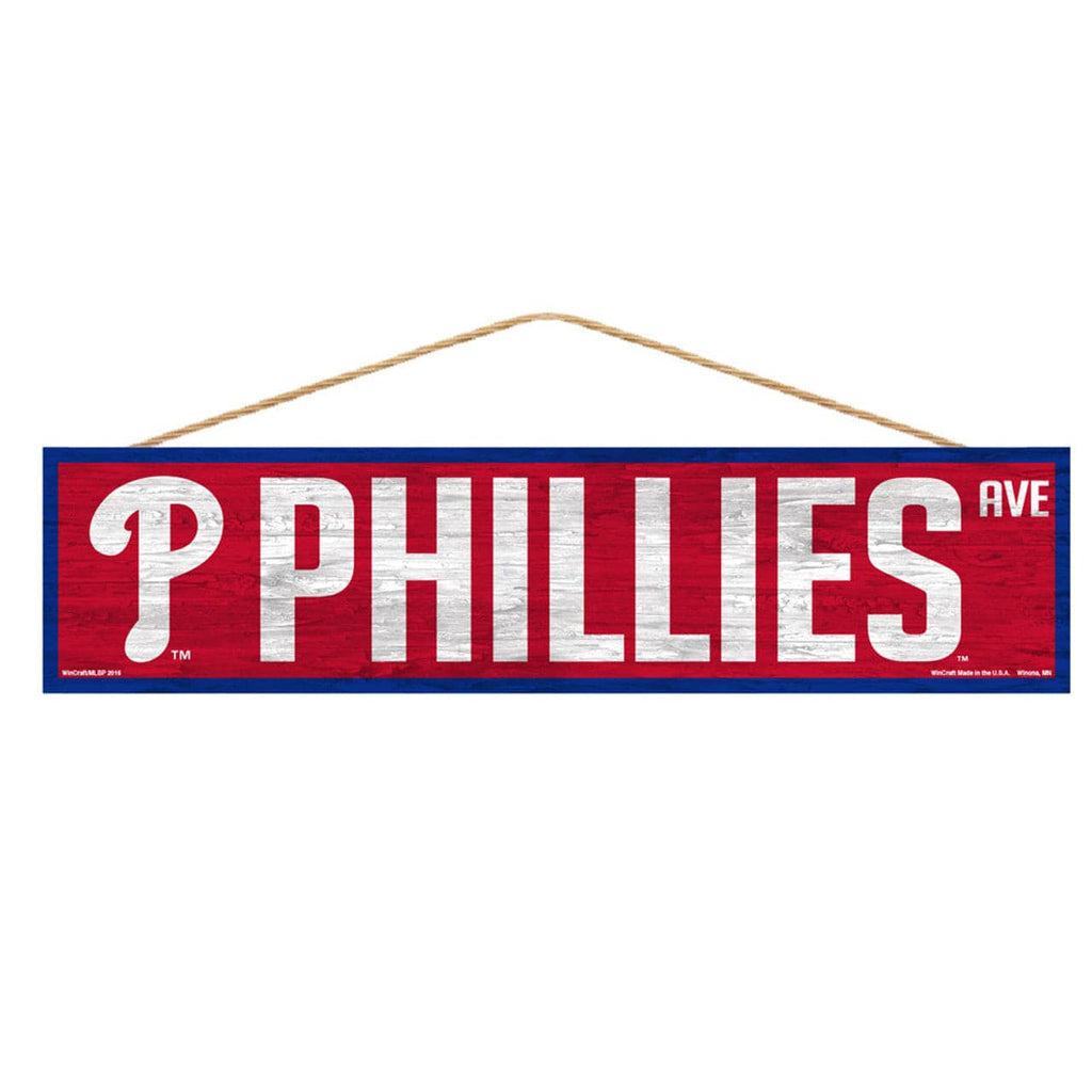 Sign 4x17 Avenue Philadelphia Phillies Sign 4x17 Wood Avenue Design 032085623430