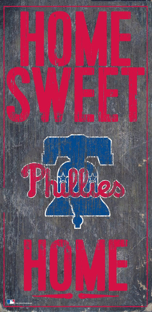 Philadelphia Phillies Philadelphia Phillies Sign Wood 6x12 Home Sweet Home Design 878460247323