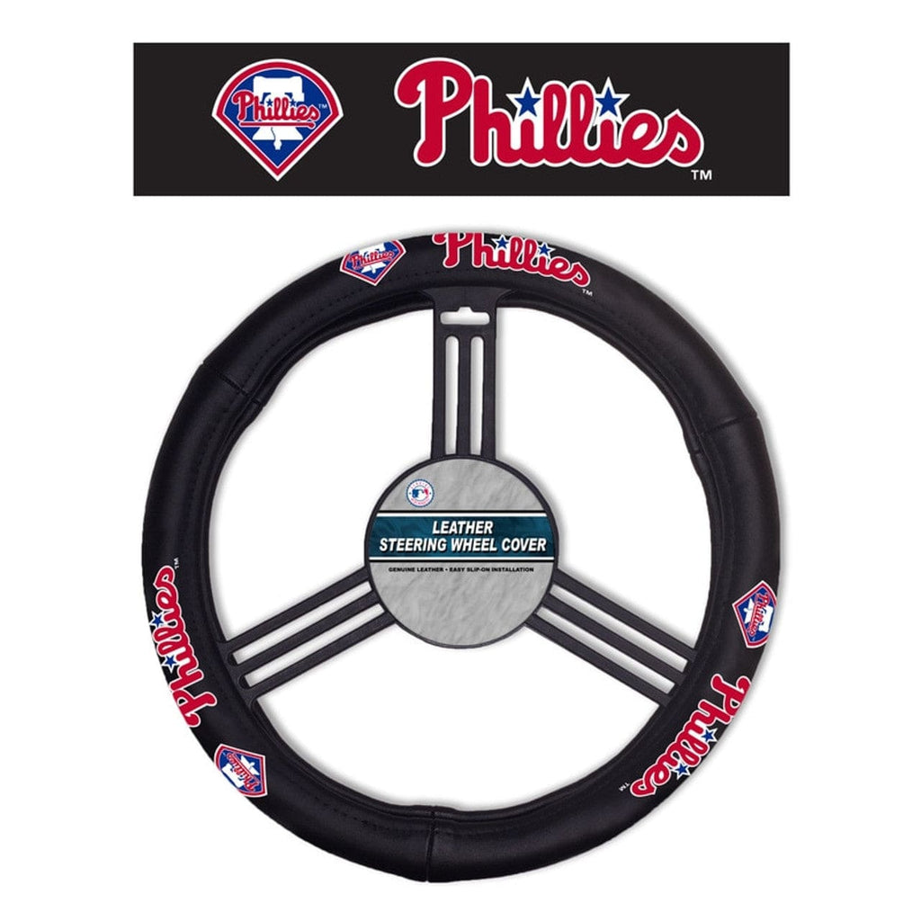 Philadelphia Phillies Philadelphia Phillies Steering Wheel Cover Leather CO 023245681223