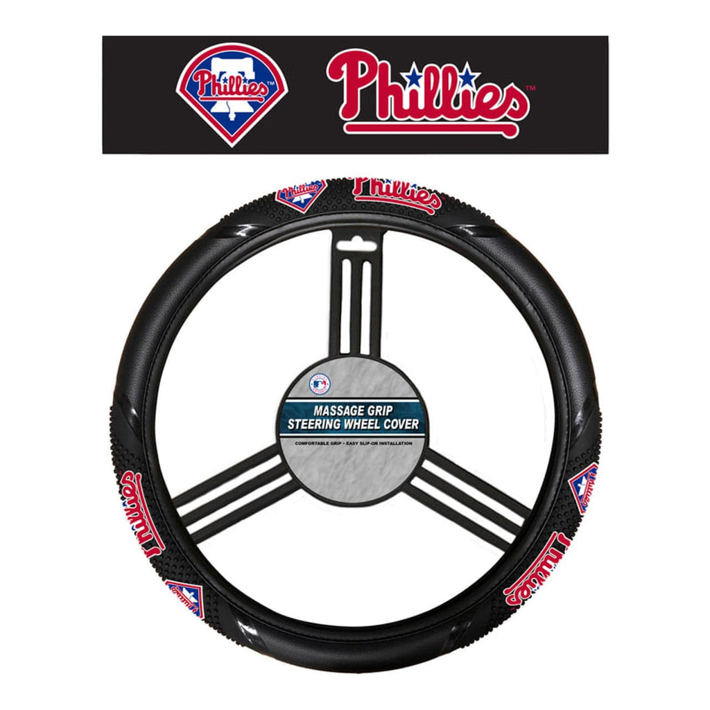 Philadelphia Phillies Philadelphia Phillies Steering Wheel Cover Massage Grip Style CO 023245666220