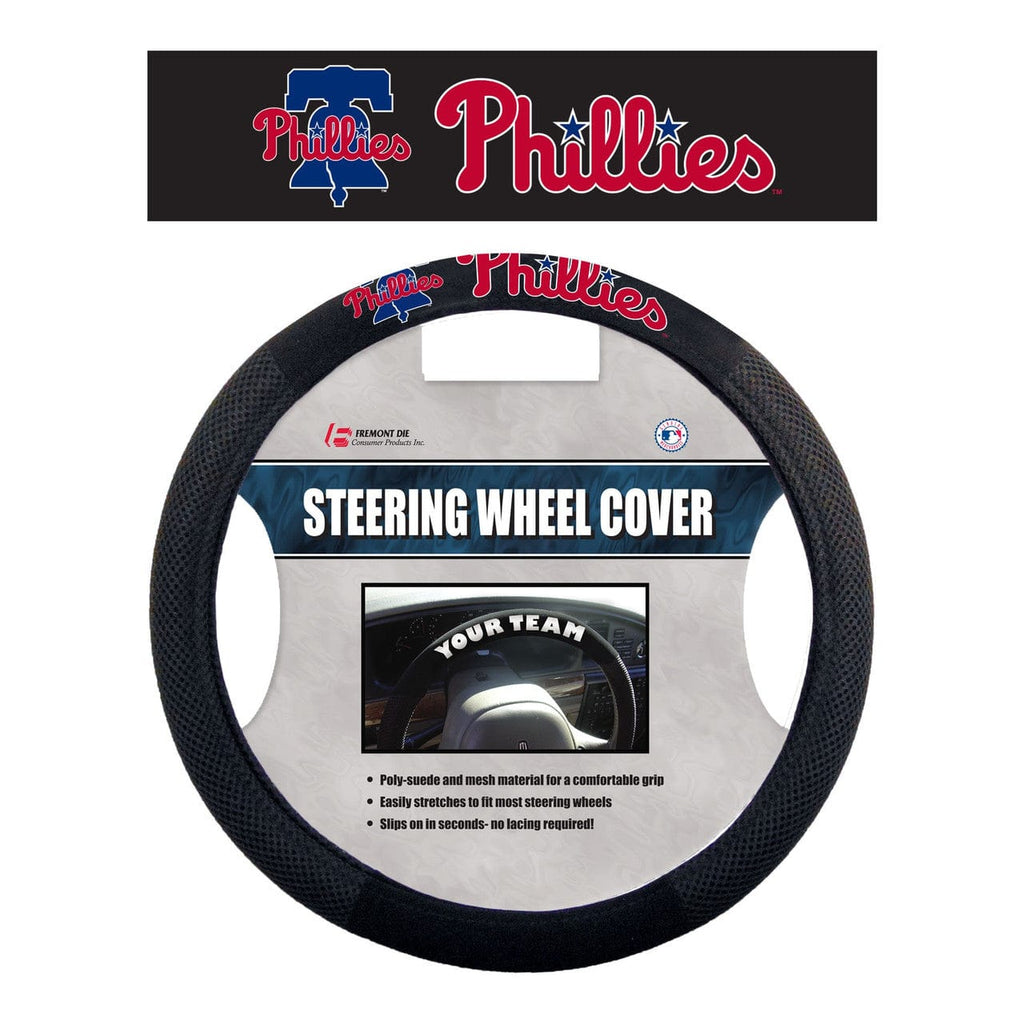 Pending Image Upload Philadelphia Phillies Steering Wheel Cover Mesh Style Alternate CO 023245685429