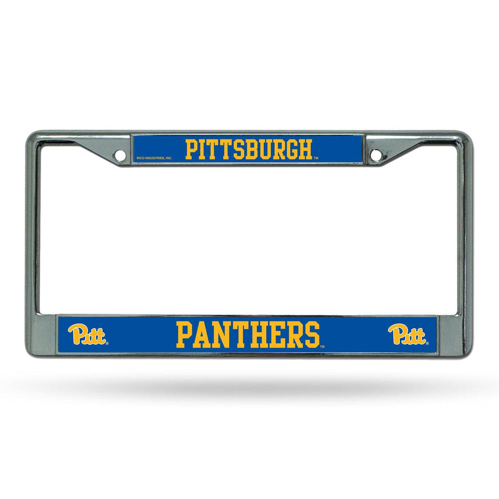 License Frame Chrome Pittsburgh Panthers License Plate Frame Chrome Printed Insert 767345627896