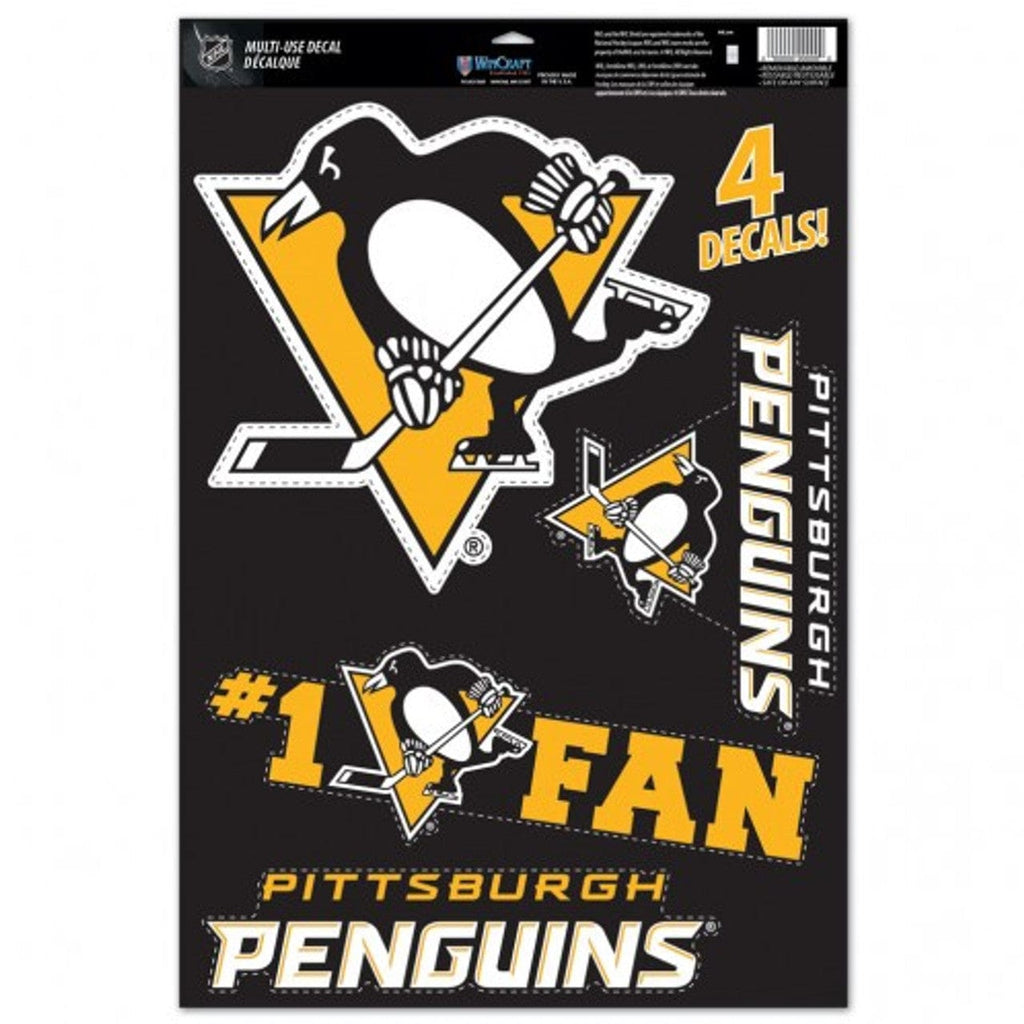 Decal 11x17 Multi Use PIttsburgh Penguins Decal 11x17 Multi Use Cut to Logo 4 Decals - Special Order 032085088017