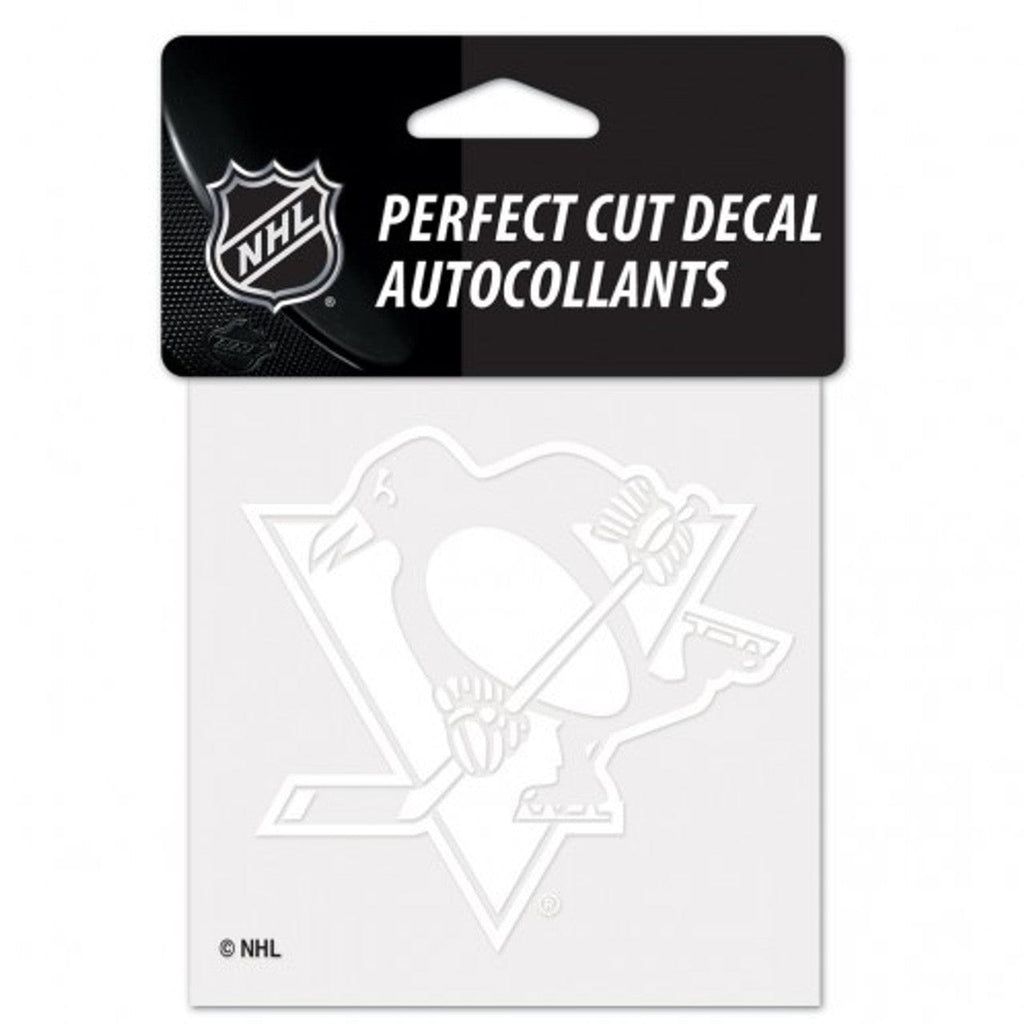 Decal 4x4 Perfect Cut White Pittsburgh Penguins Decal 4x4 Perfect Cut White 032085507730