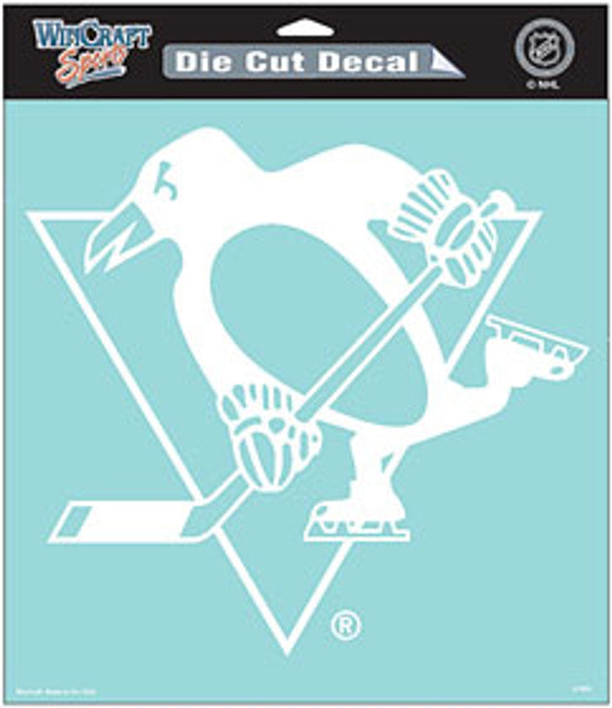 Decal 8x8 Perfect Cut White Pittsburgh Penguins Decal 8x8 Die Cut White 032085296085