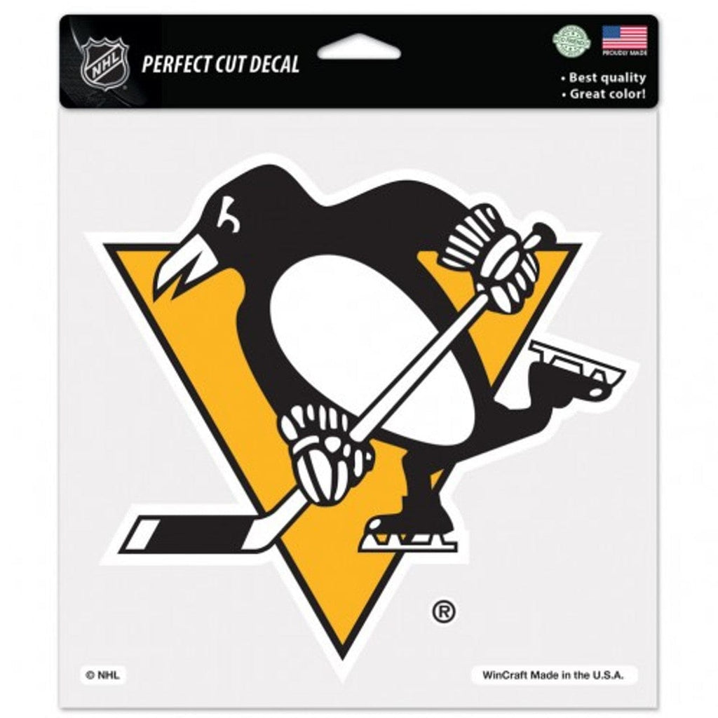 Decal 8x8 Perfect Cut Color Pittsburgh Penguins Decal 8x8 Perfect Cut Color Alternate Design 032085439888