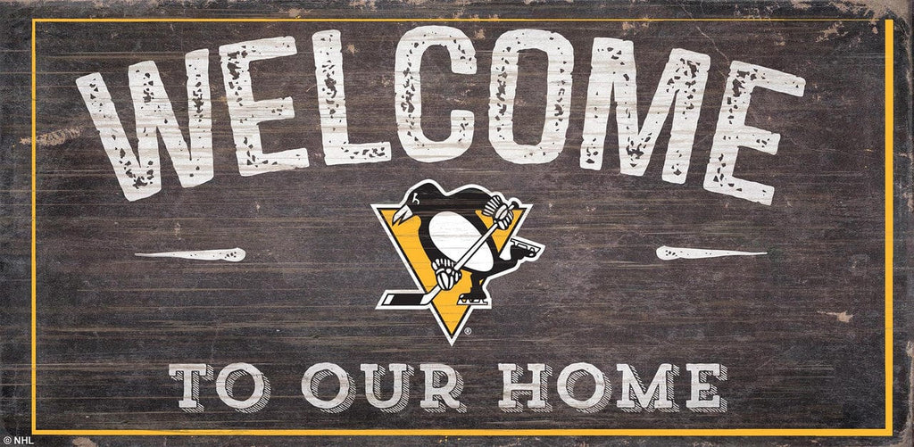 Sign 6x12 Welcome To Our Home Pittsburgh Penguins Sign Wood 6x12 Welcome To Our Home Design - Special Order 878460361425