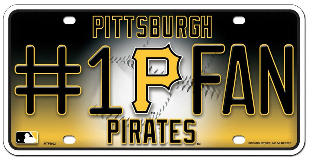 License Plate #1 Fan Pittsburgh Pirates License Plate - #1 Fan 094746353605
