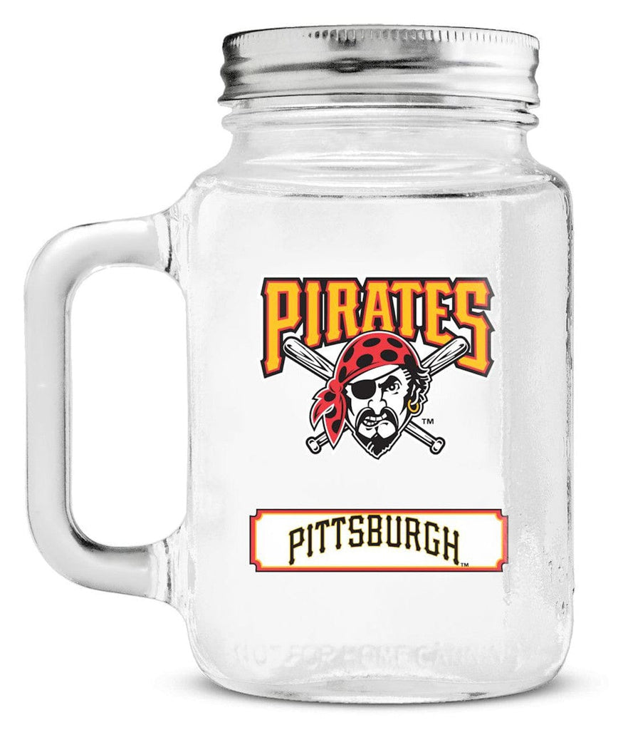 Drink Glass Mason 20 Pittsburgh Pirates Mason Jar Glass With Lid 094131018591