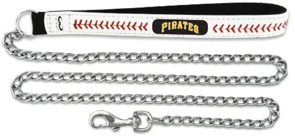 Pittsburgh Pirates Pittsburgh Pirates Pet Leash Leather Chain Baseball Size Medium CO 844214056107