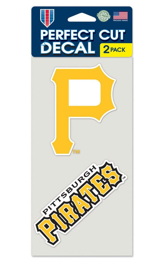 Decal 4x4 Perfect Cut Set of 2 Pittsburgh Pirates Set of 2 Die Cut Decals - Special Order 032085476494