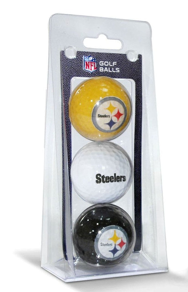 Golf Balls 3 Pack Pittsburgh Steelers 3 Pack of Golf Balls 637556324054