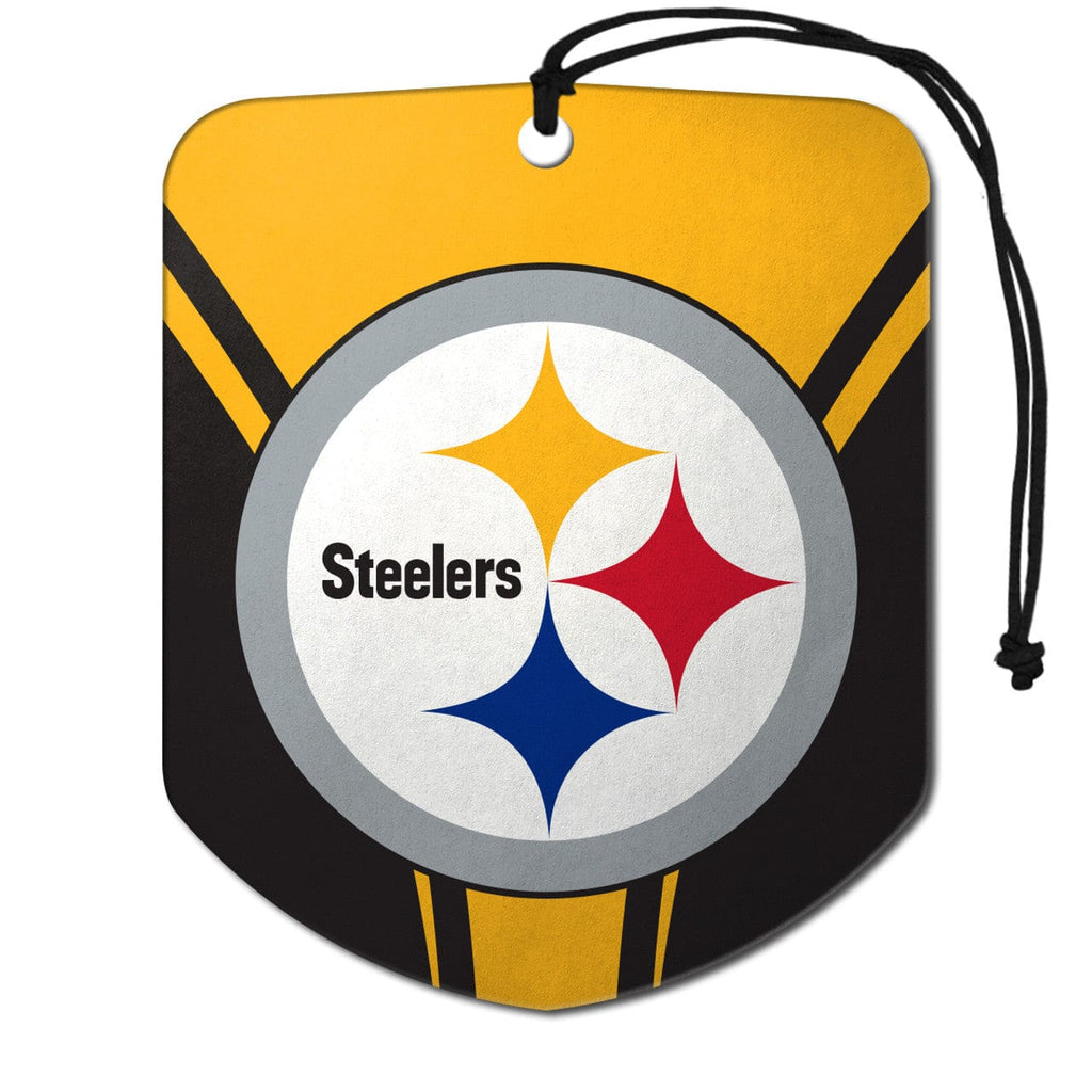 Air Fresheners Pittsburgh Steelers Air Freshener Shield Design 2 Pack 681620554243