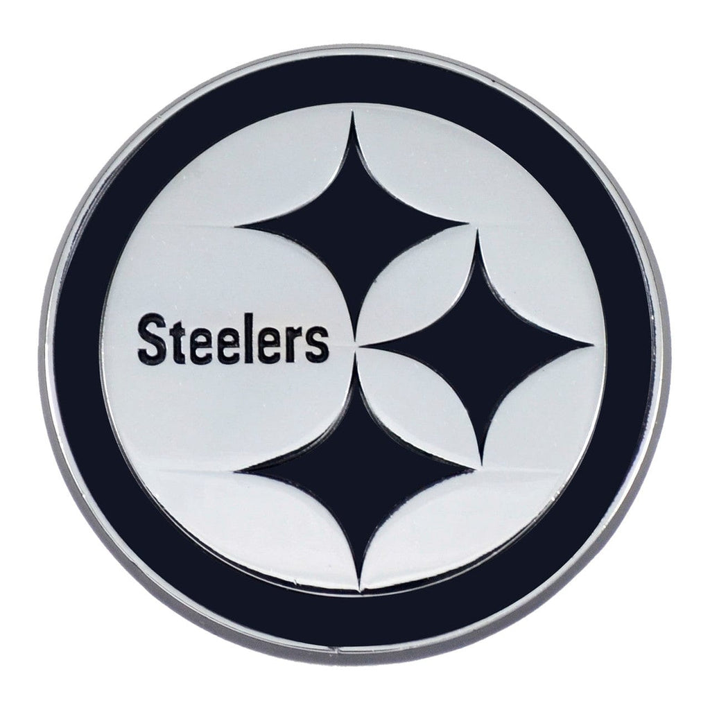 Pittsburgh Steelers Pittsburgh Steelers Auto Emblem Premium Metal Chrome 847029008668