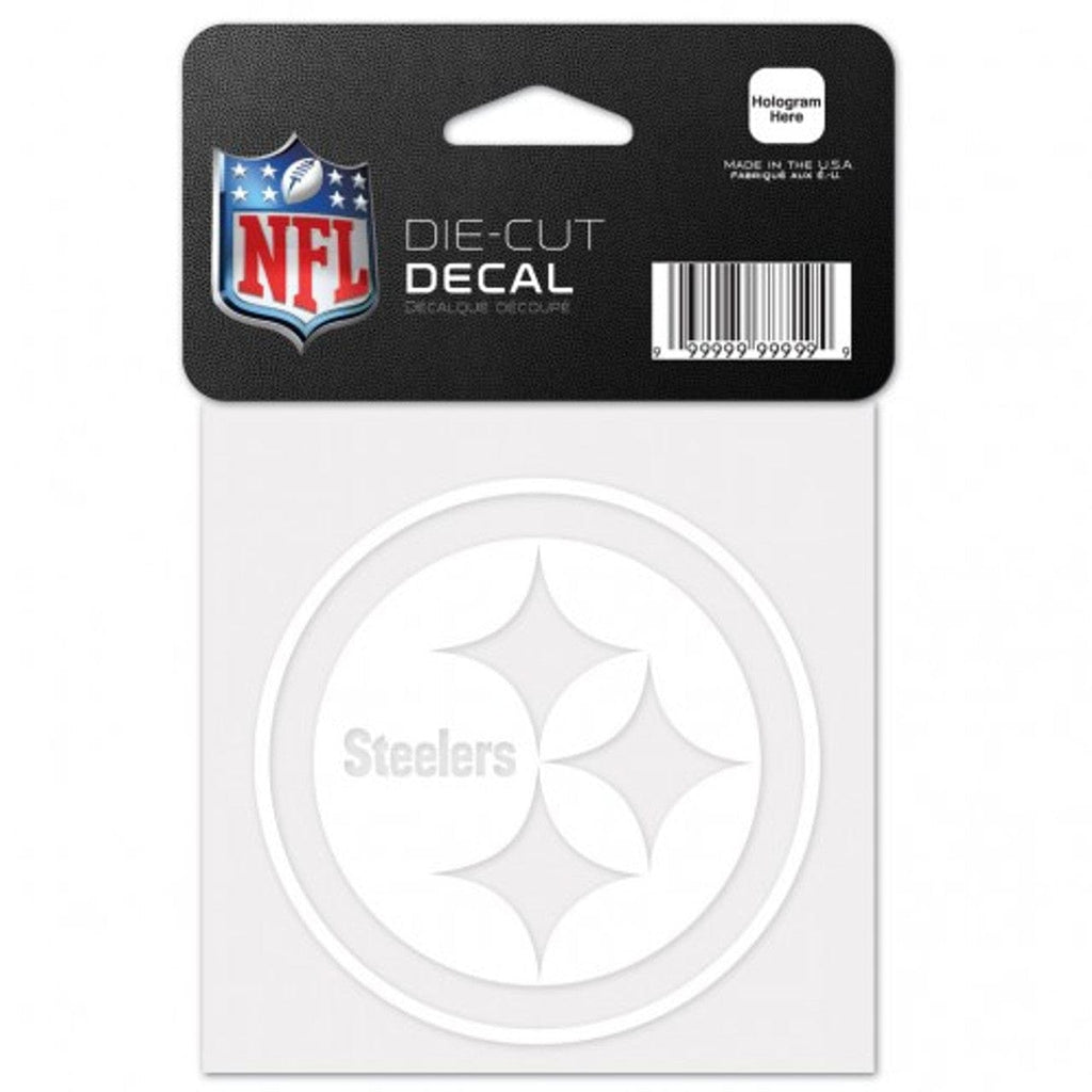 Decal 4x4 Perfect Cut White Pittsburgh Steelers Decal 4x4 Perfect Cut White 032085454447