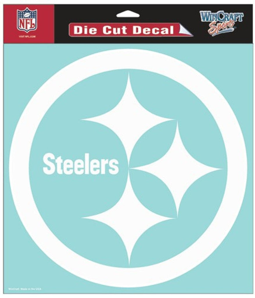 Decal 8x8 Perfect Cut White Pittsburgh Steelers Decal 8x8 Die Cut White 032085256508