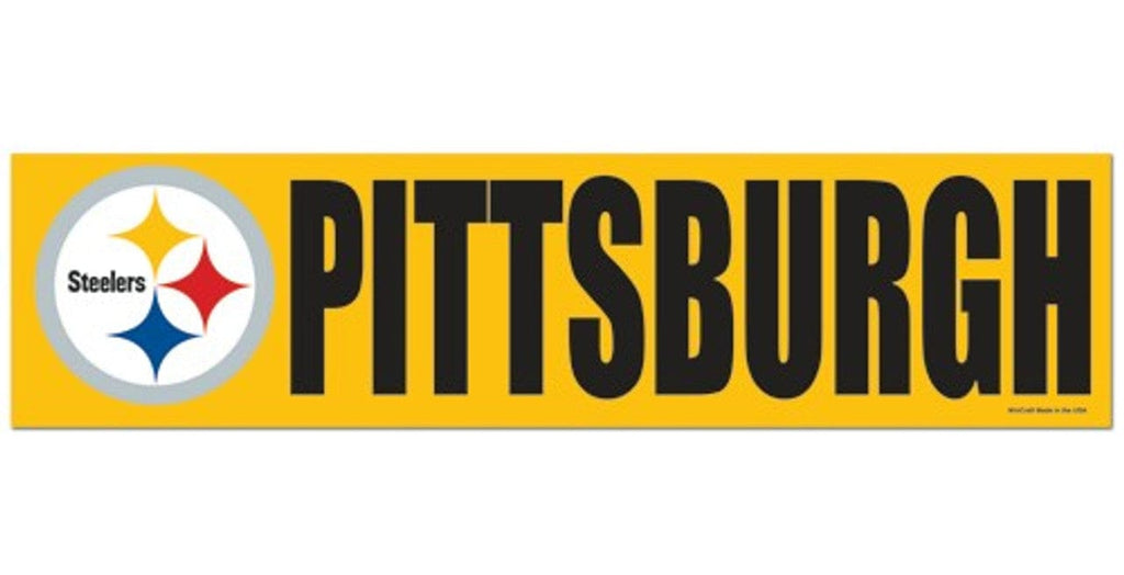 Decal 3x12 Bumper Strip Style Pittsburgh Steelers Decal Bumper Sticker 032085133762